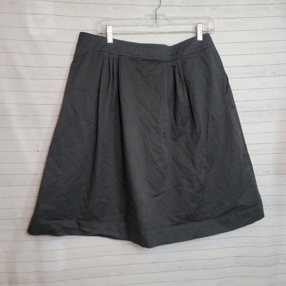 TRINK TURK A LINE BUTTON FRONT BLACK PLEATED SKIRT, SZ 12 - Picture 7 of 14